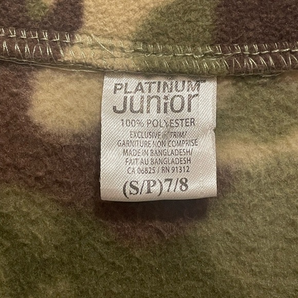 Childrens fleece full zip sweater size 7/8 - Picture 3 of 3